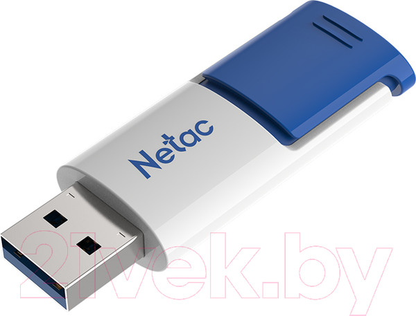 Изображение товара USB flash накопитель Netac 64GB (NT03U182N-064G-30BL) (белый/синий)