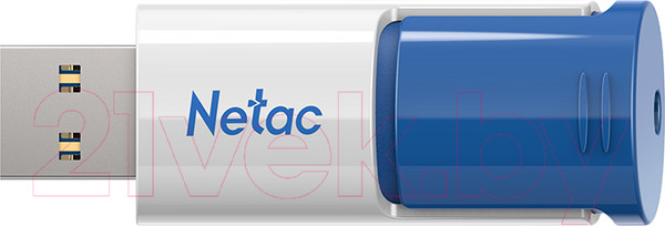 Изображение товара USB flash накопитель Netac 64GB (NT03U182N-064G-30BL) (белый/синий)