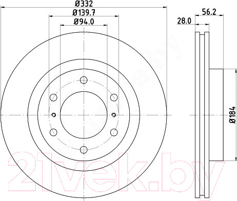 Изображение товара Тормозной диск Nisshinbo ND3040
