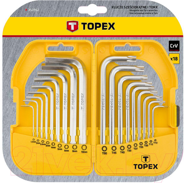 Изображение товара Набор ключей Topex 35D952