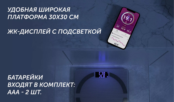 Изображение товара Напольные весы электронные Polaris IQ Home PWS 1886