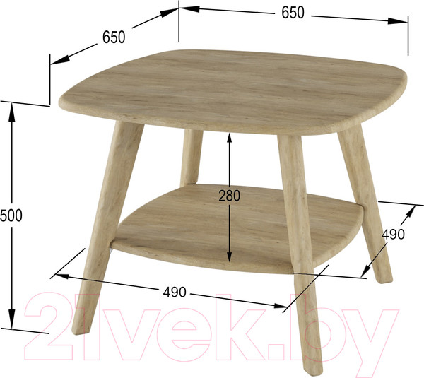 Изображение товара Журнальный столик Калифорния мебель Хадсон (дуб сонома)