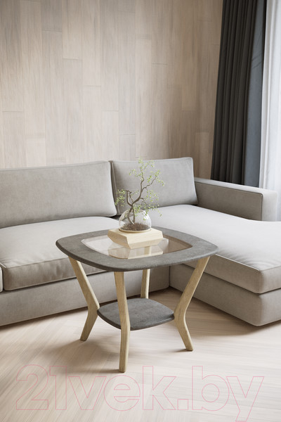 Изображение товара Журнальный столик Калифорния мебель Мельбурн (серый бетон)