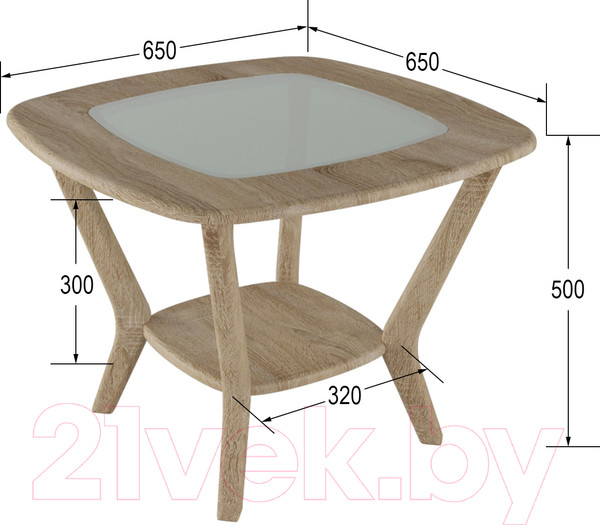 Изображение товара Журнальный столик Калифорния мебель Мельбурн (дуб сонома)