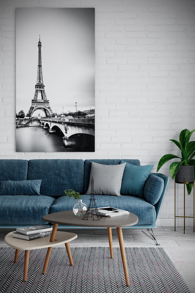 Изображение товара Комплект журнальных столиков Калифорния мебель Стилгрей (серый лен/бежевый лен)