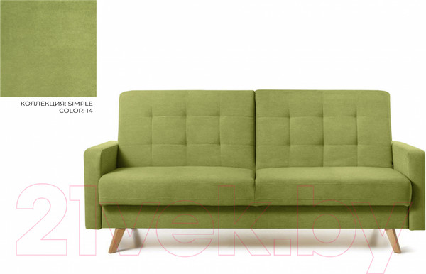 Изображение товара Диван KRONES Тесей (велюр оливковый)