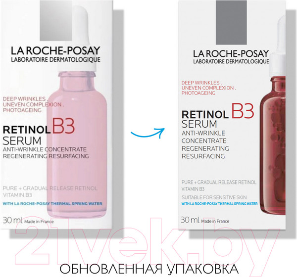 Изображение товара Сыворотка для лица La Roche-Posay  Retinol В3 интенсивная против глубоких морщин (30мл)