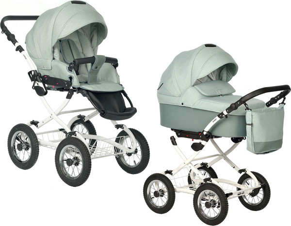 Изображение товара Детская универсальная коляска INDIGO Barbara Classic 2 в 1 (Ba 02, шалфей)