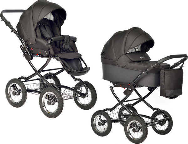 Изображение товара Детская универсальная коляска INDIGO Barbara Classic 2 в 1 (Ba 06, черный)