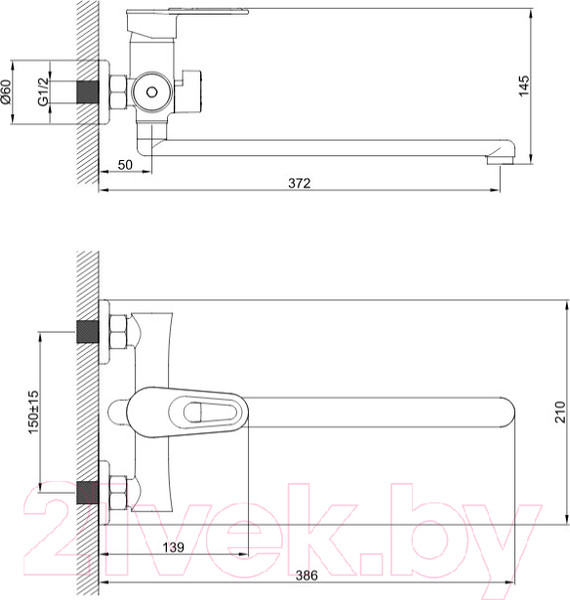 Изображение товара Смеситель Эверест B22-274F