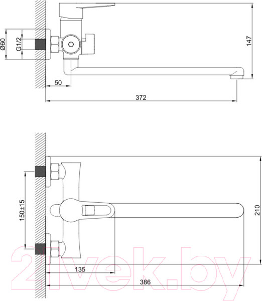 Изображение товара Смеситель Эверест B22-270GS