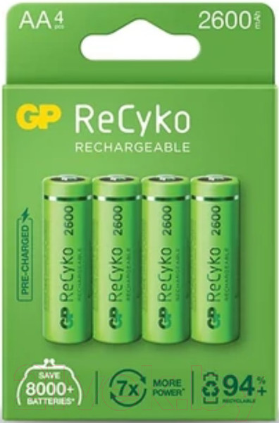 Изображение товара Комплект аккумуляторов GP Batteries 270AAHCE-2EB4 (4шт)