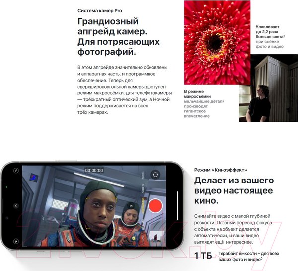 Изображение товара Смартфон восстановленный Apple iPhone 13 Pro 128GB Flip Грейд A (альпийский зеленый)