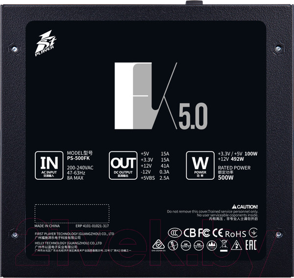 Изображение товара Блок питания для компьютера 1stPlayer FK 500W / PS-500FK