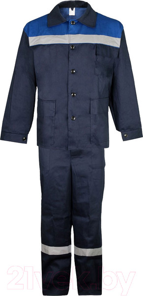 Изображение товара Комплект рабочей одежды Sardoba Tekstil Производственник (р-р 56-58/194-200, тёмно-синий/василёк)