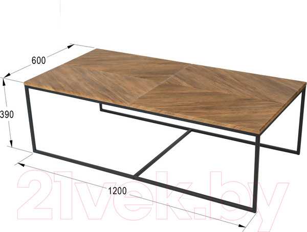 Изображение товара Журнальный столик Калифорния мебель Эклектик (дуб американский)