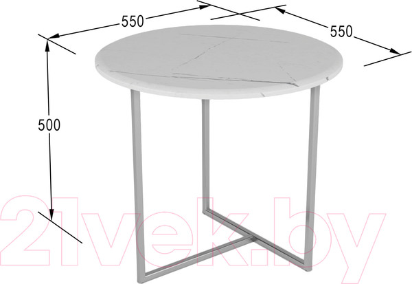 Изображение товара Журнальный столик Калифорния мебель Альбано (белый мрамор)
