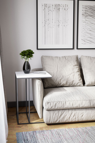 Изображение товара Приставной столик Калифорния мебель Хайгрет (белый)