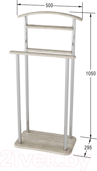 Изображение товара Стойка для одежды Калифорния мебель Элдридж (дуб беленый)