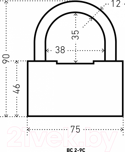 Изображение товара Замок навесной Аллюр ВС2-9С