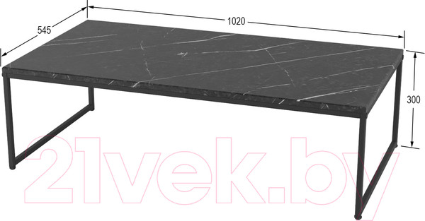 Изображение товара Журнальный столик Калифорния мебель Инсайд (черный мрамор)