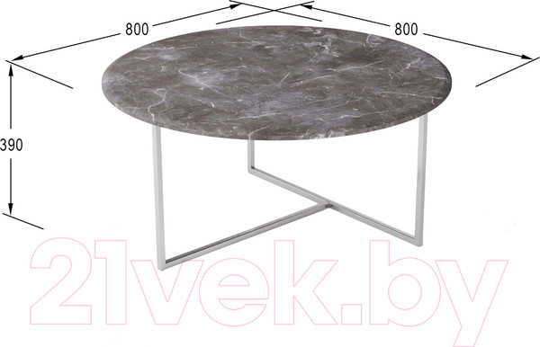 Изображение товара Журнальный столик Калифорния мебель Маджоре (серый мрамор)