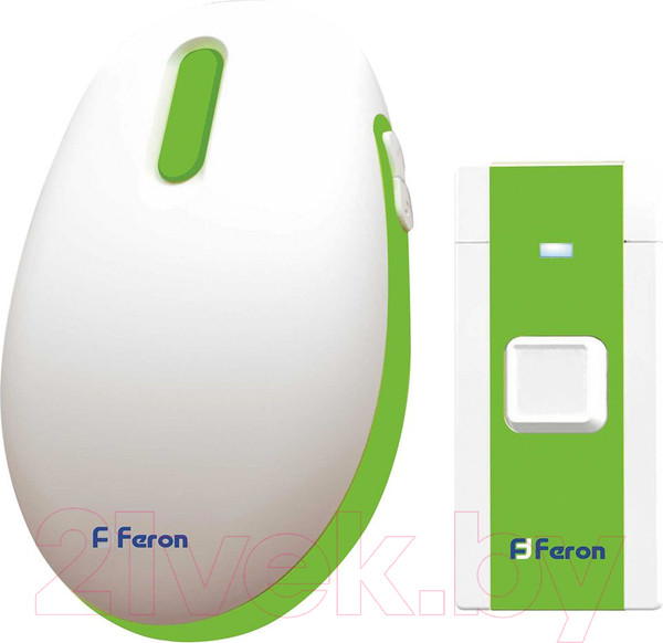 Изображение товара Электрический звонок Feron E-375 / 23688 (белый/зеленый)
