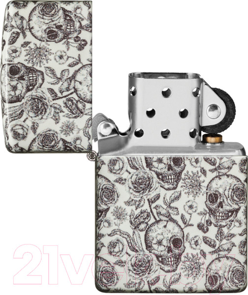 Изображение товара Зажигалка Zippo Skeleton Design / 49458 (серый матовый)