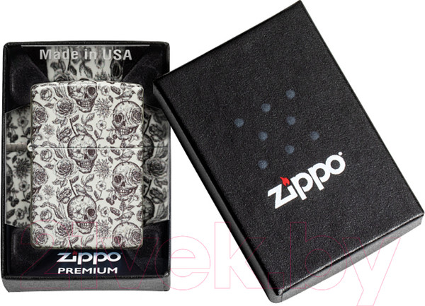 Изображение товара Зажигалка Zippo Skeleton Design / 49458 (серый матовый)