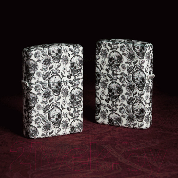 Изображение товара Зажигалка Zippo Skeleton Design / 49458 (серый матовый)