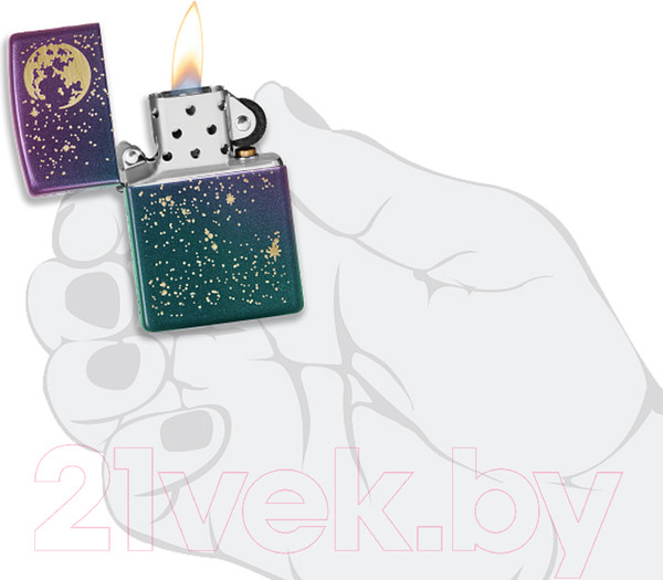 Изображение товара Зажигалка Zippo Starry Sky / 49448 (фиолетовый матовый)