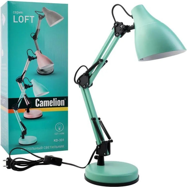 Изображение товара Настольная лампа Camelion KD-331 C16 / 14165 (мятный)