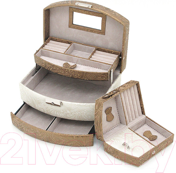 Изображение товара Шкатулка Jardin D'ete P6868D (бежево-золотой)