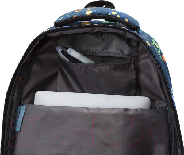 Изображение товара Школьный рюкзак Torber Class X / T5220-BLK-BLU (черно-синий/мячики)