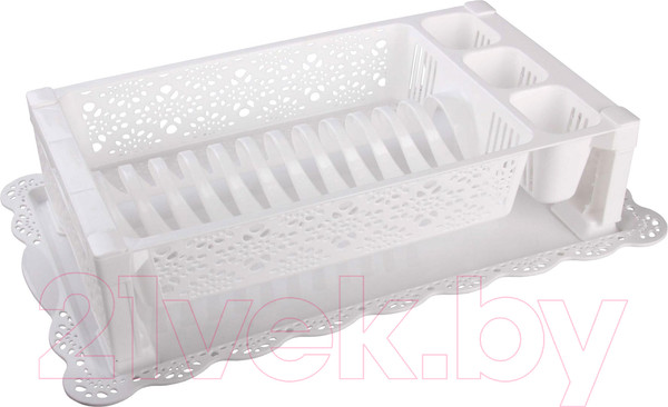 Изображение товара Сушилка для посуды Альтернатива Кружево / М6283 (белый)