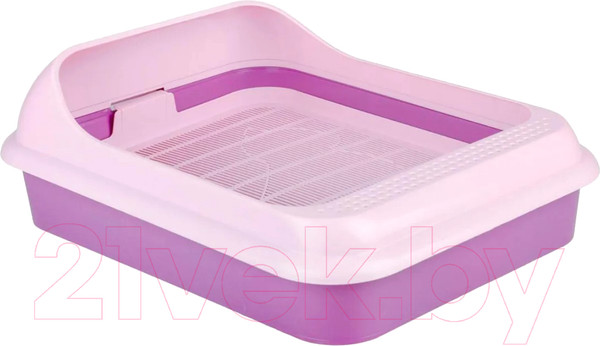 Изображение товара Туалет-лоток Альтернатива Феликс / М6933 (с рамкой и сеткой, фиолетовый)