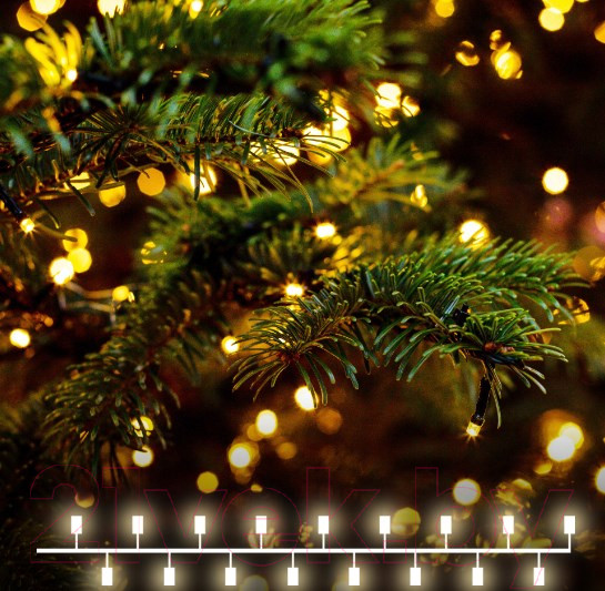 Изображение товара Светодиодная мишура Евросвет 400-004 (теплый белый)