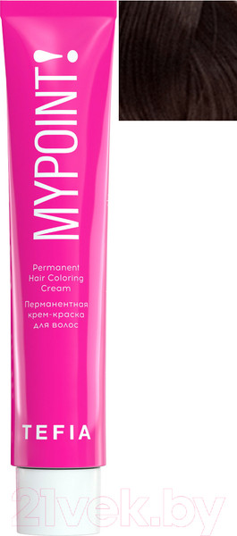 Изображение товара Крем-краска для волос Tefia Mypoint 5/3 (60мл, светлый брюнет золотистый)
