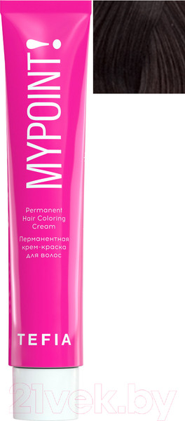 Изображение товара Крем-краска для волос Tefia Mypoint 5/81 (60мл, светлый брюнет коричнево-пепельный)