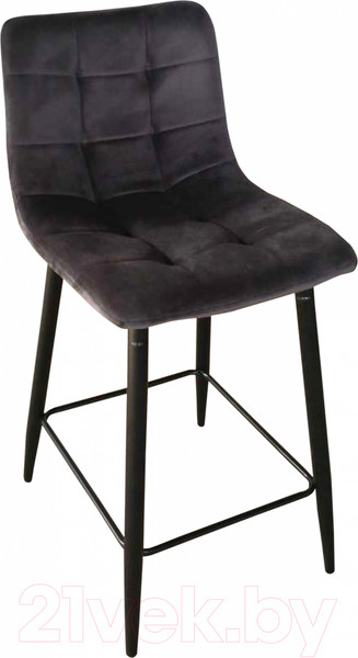 Изображение товара Стул барный AksHome Mia (темно-серый велюр HLR21/черный)