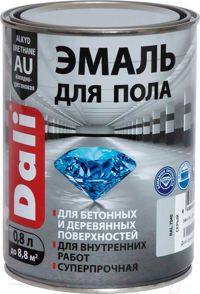 Изображение товара Эмаль DALI Для пола (800мл, красно-коричневый)