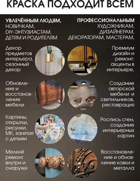Изображение товара Краска Palizh Декоратор Акриловая (250г, лиловый металлик)