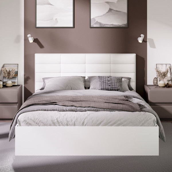 Изображение товара Двуспальная кровать ТриЯ Агата тип 1 с ПМ 160x200 (белый)