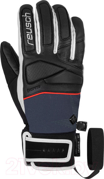 Изображение товара Перчатки лыжные Reusch Mikaela Shiffrin R-Tex XT / 6131254-7787 (р-р 4, Black/Dress Blue)