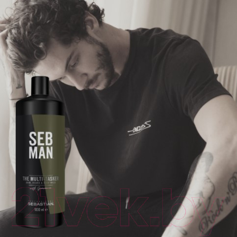 Изображение товара Шампунь для волос Seb Man 3-в-1 The Multi-Tasker Hair Beard&Body (1л)