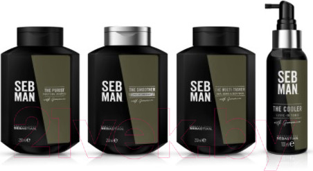 Изображение товара Шампунь для волос Seb Man 3-в-1 The Multi-Tasker Hair Beard&Body (1л)