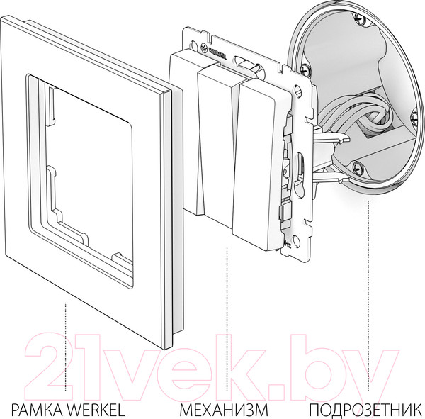 Изображение товара Выключатель Werkel W1130001 / a051131 (белый)