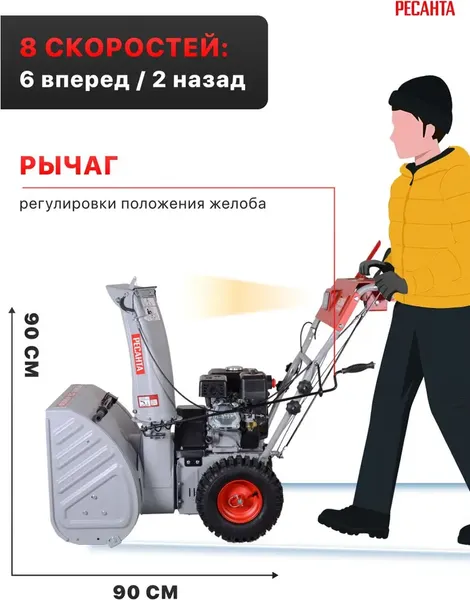 Изображение товара Снегоуборщик бензиновый Ресанта СБ 4100ПФ (70/7/31)