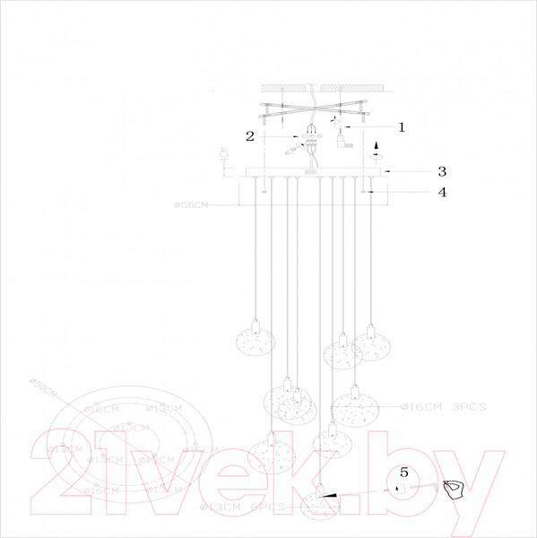 Изображение товара Люстра ST Luce Montecelio SL6104.203.09