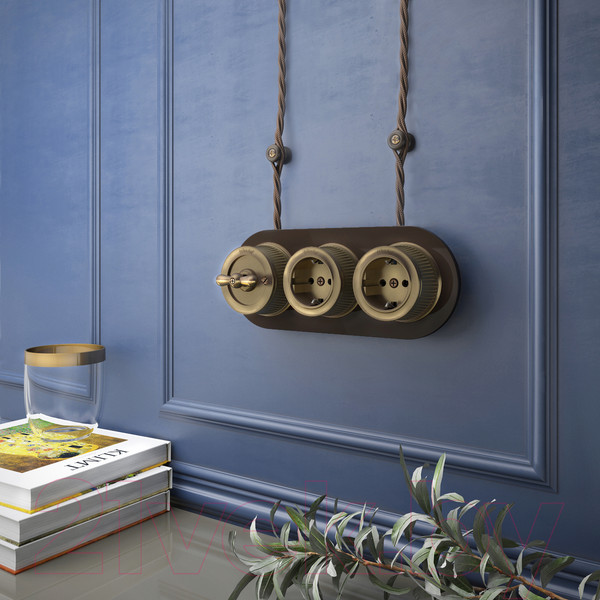 Изображение товара Розетка Werkel Ретро WL19-10-01 / a044918 (бронзовый)